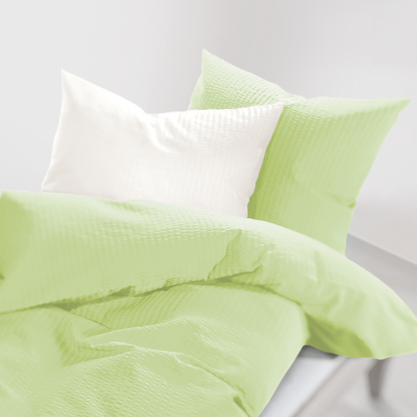 schlafgut® Soft-Seersucker limone