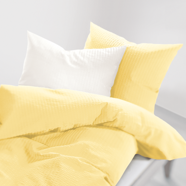 schlafgut® Soft-Seersucker zitrone